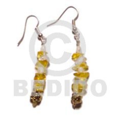 dangling troca with crystal nuggets