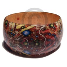 eclectic fusion collection  natural wooden bangle wrapped in ps