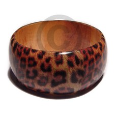 eclectic fusion collection  natural wooden bangle wrapped in ch