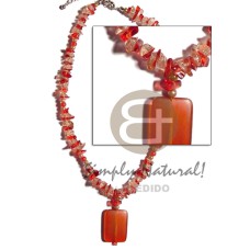 red and clear stone crystal nuggets with