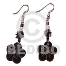 dangling 15mm scallop blacktab with cystal