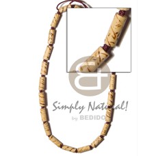 bamboo macrame with splashing wood burning