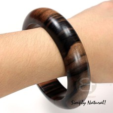camagong tiger ebony hardwood wood bangle height =20mmm  thickness= 13mm  inner diameter = 70mm