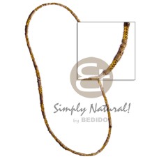 2 3mm coco heishe with glass beads