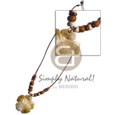 wax cord with coco Pokalet wood beads with