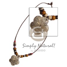wax cord with coco Pokalet wood beads with