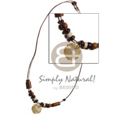 wax cord with coco Pokalet wood beads with