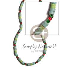 4 5mm aqua green coco heishe with 4 5mm