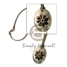 wax cord with oval and embossed flower