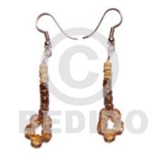 dangling resin nuggets with troca beads and