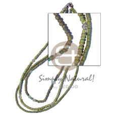 3 rows graduated green 2 3mm coco