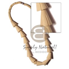 natural white wood cones with grove and