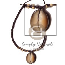 big kaput shell in black macrame and
