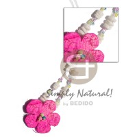 floating pink coco flower and white clam