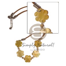 5 small 15mm mother of pearl shell (MOP) flower choker with