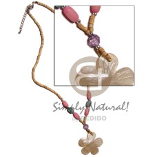 flower 40mm hammershell with buri seeds and