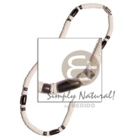 4 5mm white clam with black buri tube