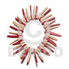 elastic red natural white coco indian stick with