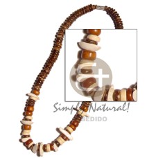 7 8mm coco Pokalet. natural brown with wood