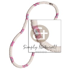 4 5mm white clam with 4 5mm pink coco