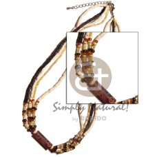 4 rows 2 3mm coco heishe black bleach glass beads