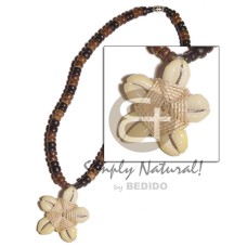flower sigay with 7 8mm coco Pokalet. natural