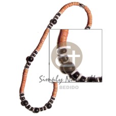 4 5mm coco heishe melon with black