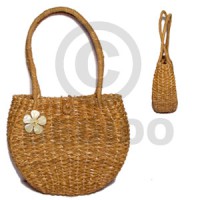 pandan oval bag small 5x3 .5x8 in 