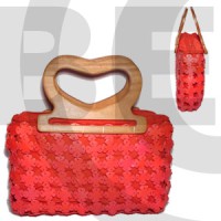 coco flower with lining red large 11