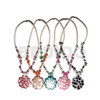 30 pcs 4 5mm coco with white rose shells and glass beads with 50mm resin flower resin wholesale lot